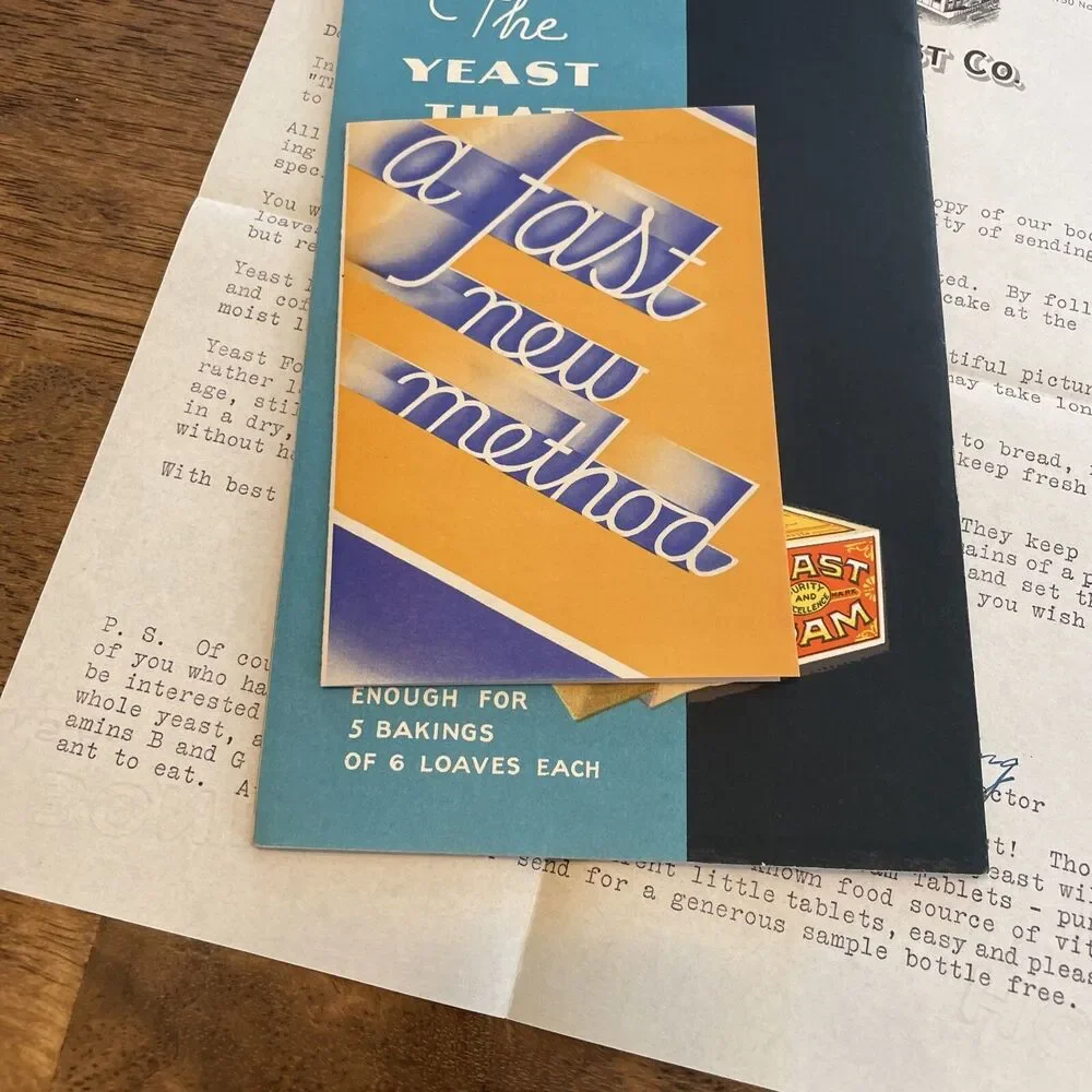Vintage Yeast Recipes Booklet Northwestern Yeast Co. Chicago Art Baking Bread